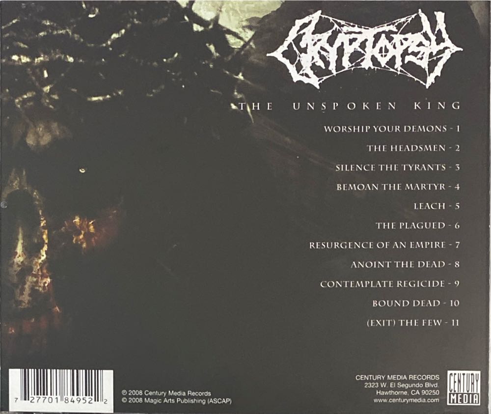 The Unspoken King - Cryptopsy (CD) music collectible - Main Image 2
