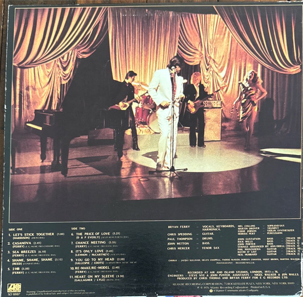 Let’s Stick Together - Ferry, Bryan (12”) music collectible - Main Image 2
