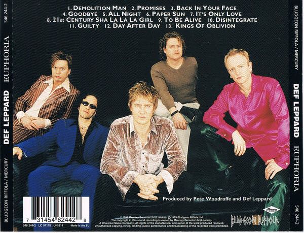 Euphoria - Def Leppard (CD - 51) music collectible [Barcode 731454624428] - Main Image 2