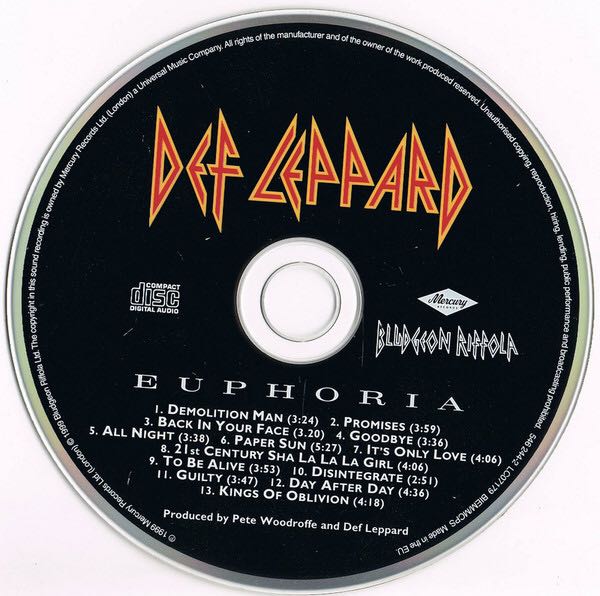 Euphoria - Def Leppard (CD - 51) music collectible [Barcode 731454624428] - Main Image 4
