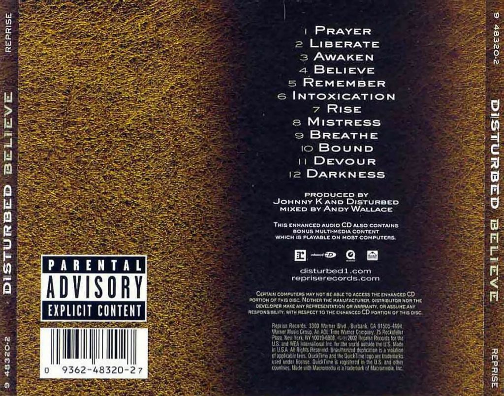 Believe - Disturbed (CD - 48) music collectible [Barcode 093624832027] - Main Image 2