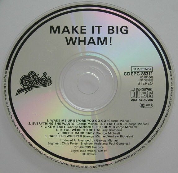 Make It Big - Wham! (CD - 38) music collectible [Barcode 5099746557621] - Main Image 4