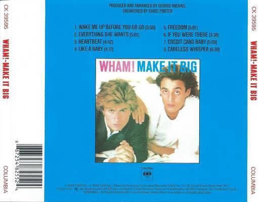 Wham: Make It Big - Wham! (CD) music collectible [Barcode 887254825524] - Main Image 2