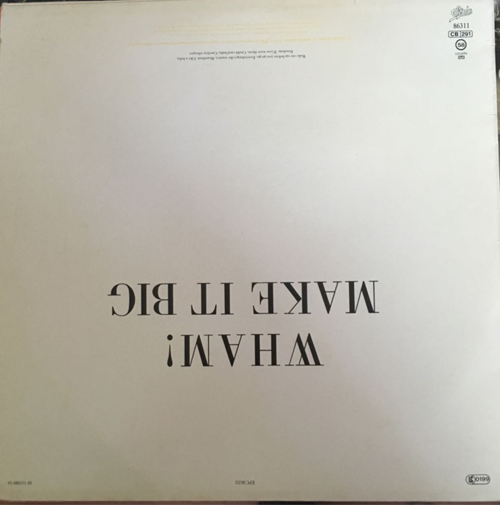 Make It Big - Wham! (12”) music collectible - Main Image 2