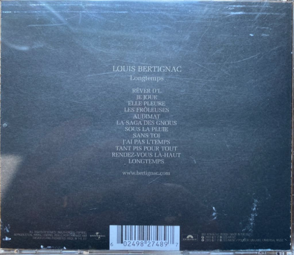 Longtemps - Bertignac Louis (CD) music collectible [Barcode 602498274897] - Main Image 2