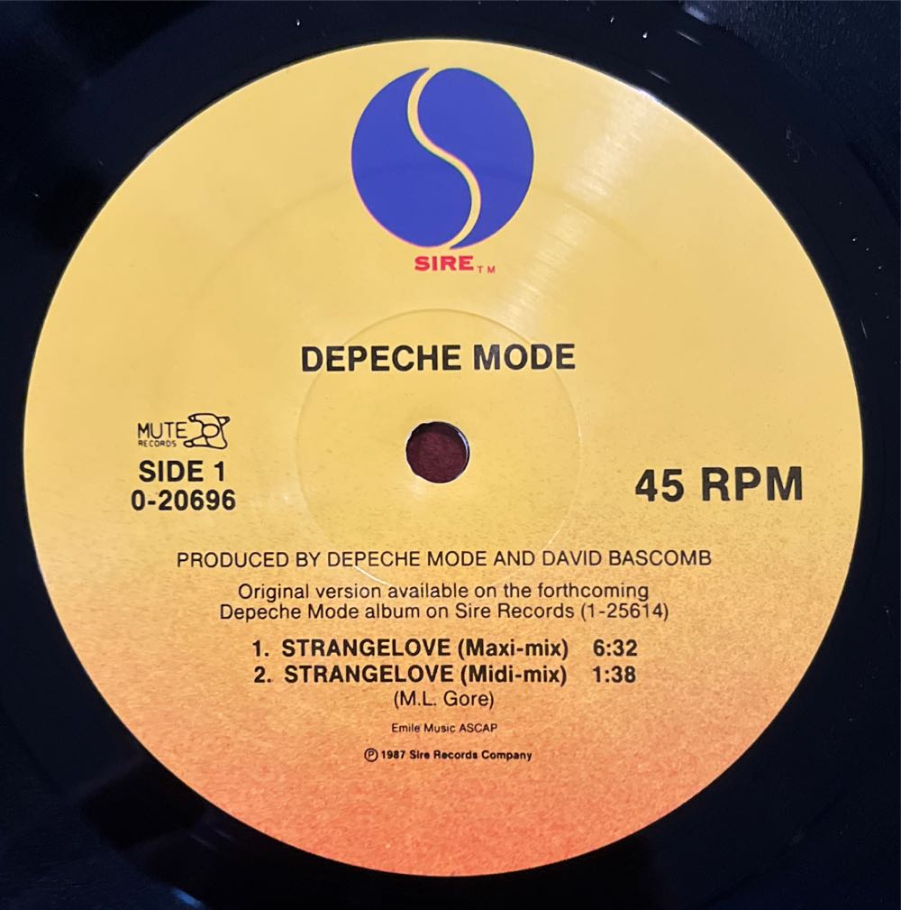 Strangelove - Depeche Mode (12”) music collectible [Barcode 075992069601] - Main Image 3