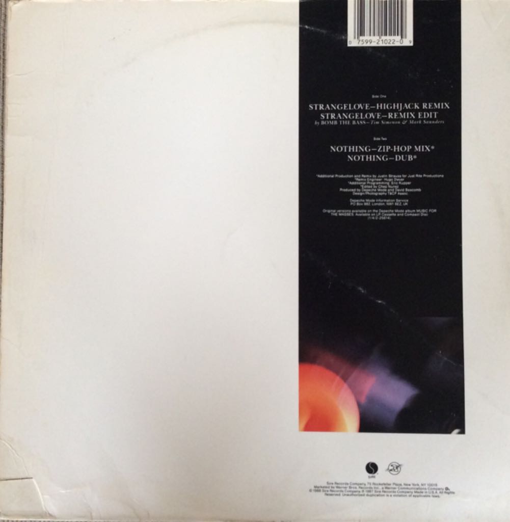 Strangelove - Depeche Mode (12”) music collectible [Barcode 075992102209] - Main Image 2