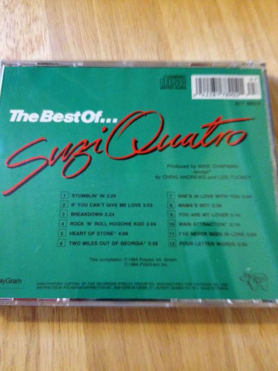The Best Of Suzi Quatro - Quatro, Suzi (CD) music collectible [Barcode 042281789021] - Main Image 2