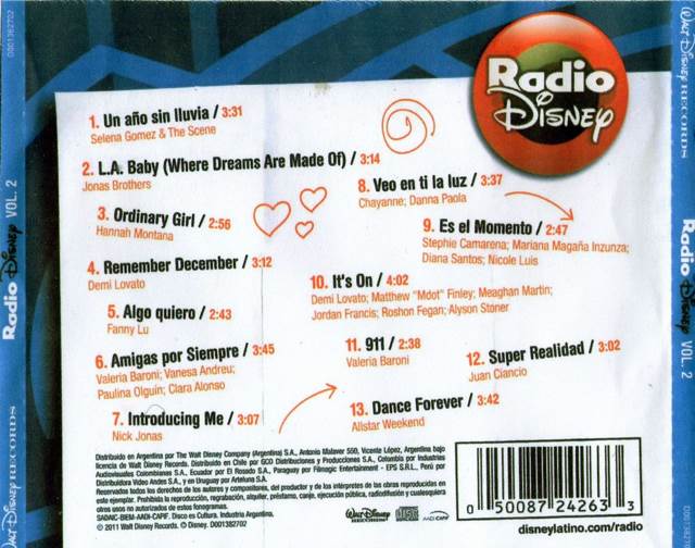 Radio Disney Vol.2 - Varios Artistas (CD) music collectible [Barcode 050087242633] - Main Image 2
