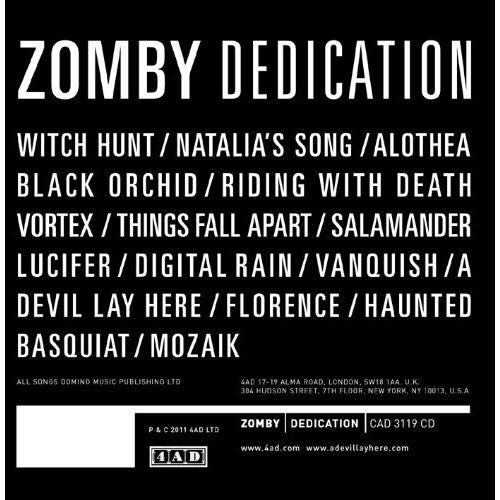 Dedication - Zomby (CD) music collectible [Barcode 652637311921] - Main Image 2