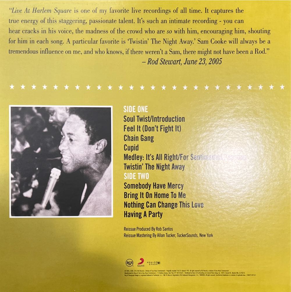 Live At The Harlem Square Club, 1963 - Cooke, Sam (12”) music collectible - Main Image 2