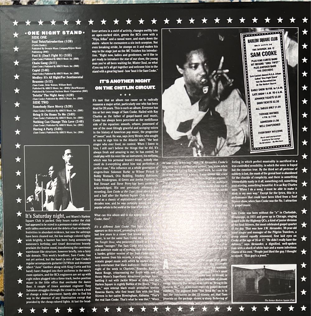 Live At The Harlem Square Club, 1963 - Cooke, Sam (12”) music collectible - Main Image 3