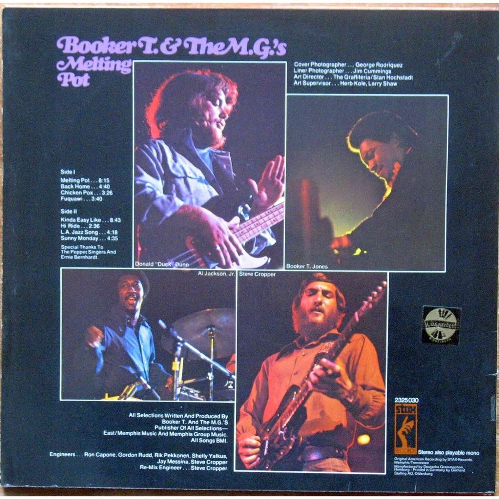 Melting Pot (6) - Booker T & The MG’s (12”) music collectible - Main Image 2