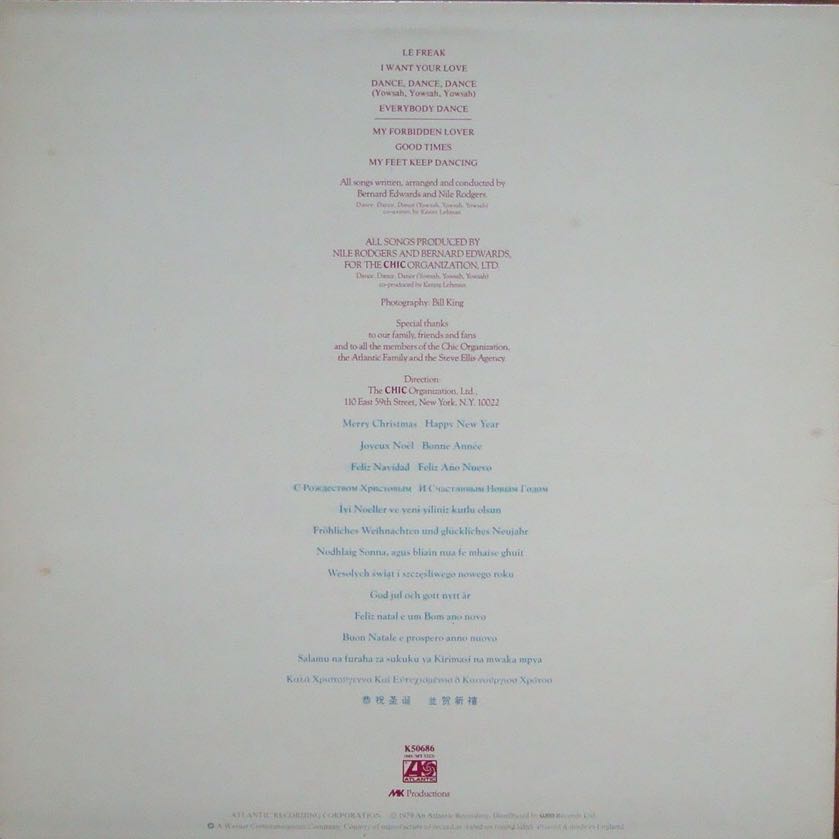 Chic’s Greatest Hits - Chic (12”) music collectible - Main Image 2