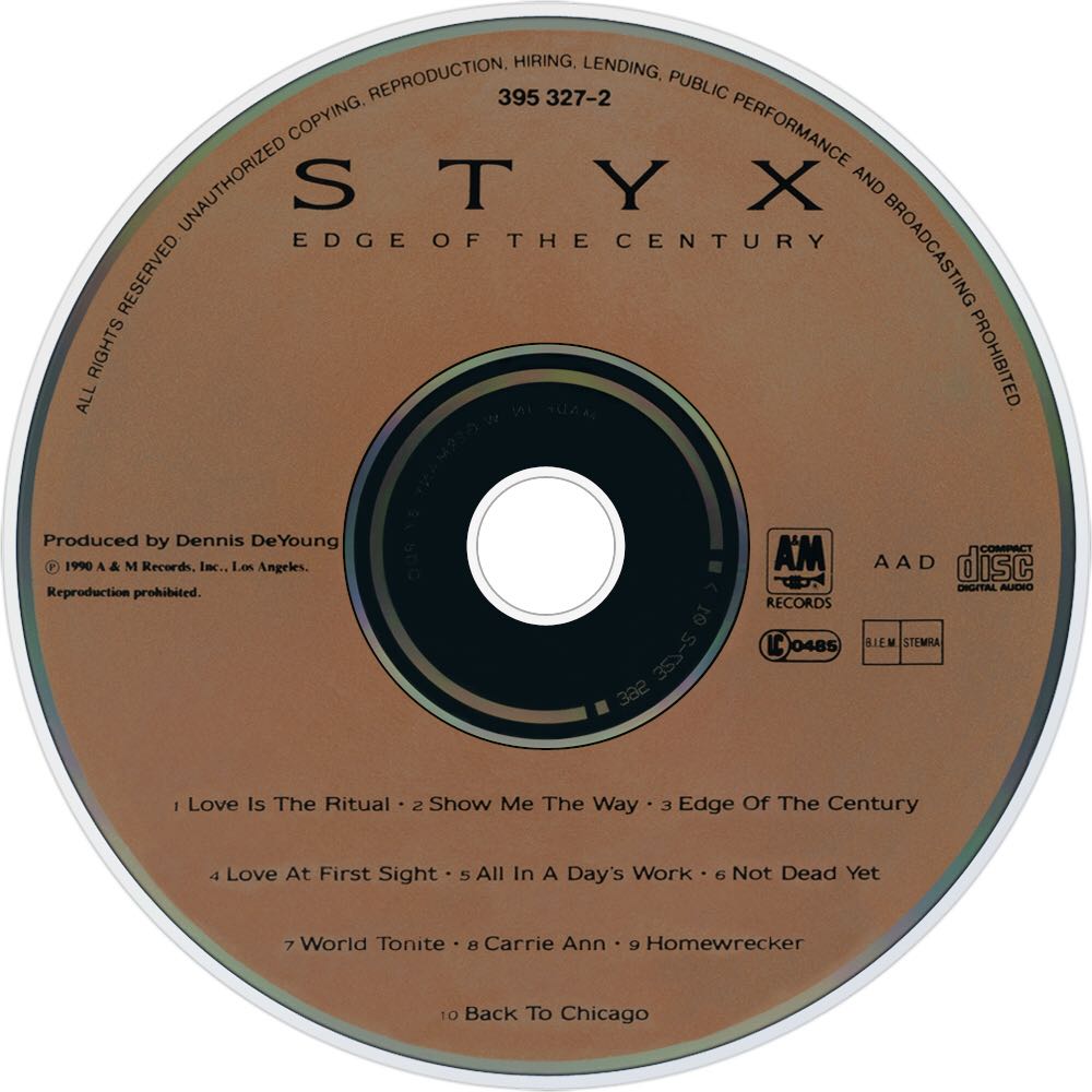 Edge Of The Century - Styx (CD - 43) music collectible [Barcode 082839532723] - Main Image 4