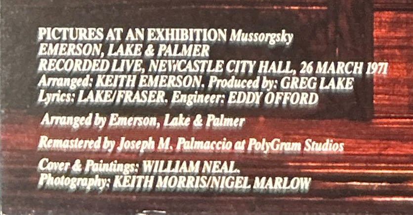 Pictures At An Exhibition - Emerson, Lake & Palmer (CD - 39) music collectible [Barcode 738348001822] - Main Image 3