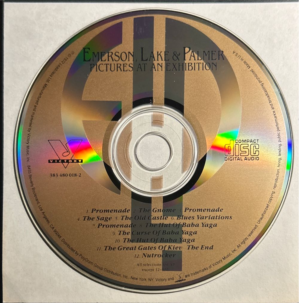 Pictures At An Exhibition - Emerson, Lake & Palmer (CD - 39) music collectible [Barcode 738348001822] - Main Image 4
