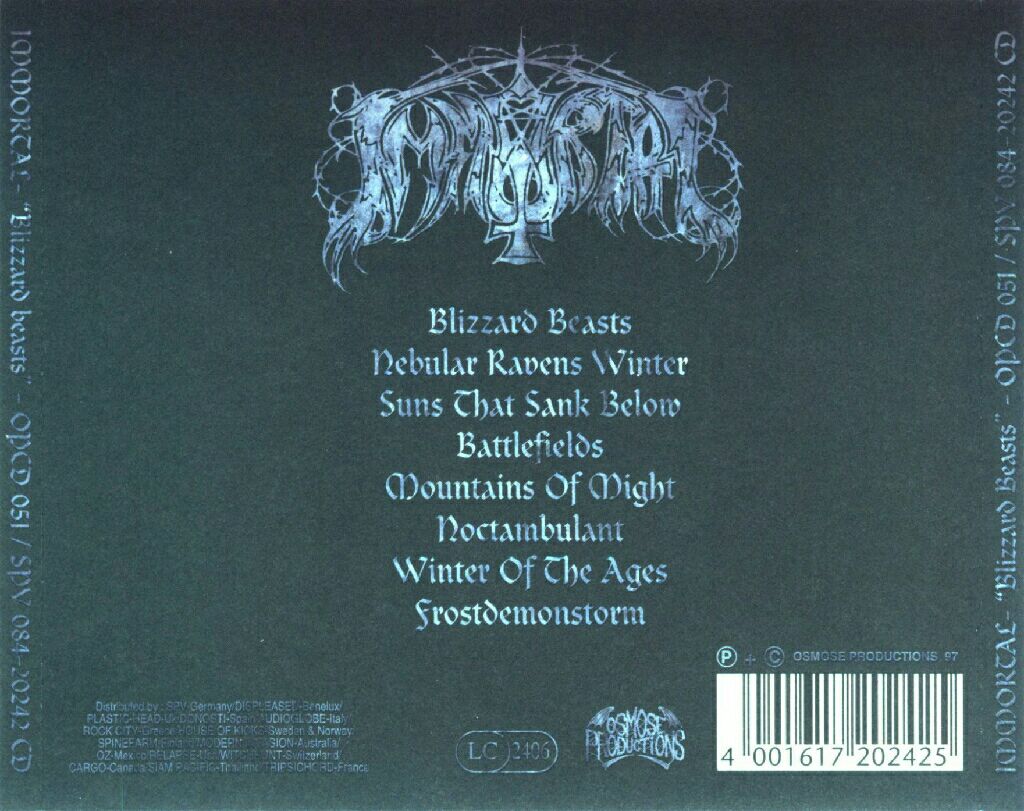Blizzard Beasts - Immortal (CD - 28) music collectible [Barcode 654436205128] - Main Image 2