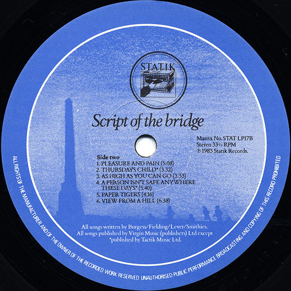 Script Of The Bridge - Chameleons U.K., The (12” - 57) music collectible - Main Image 4