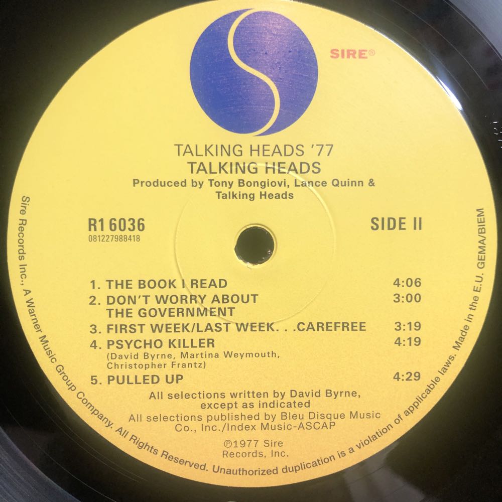 77 - Talking Heads (12”) music collectible - Main Image 4