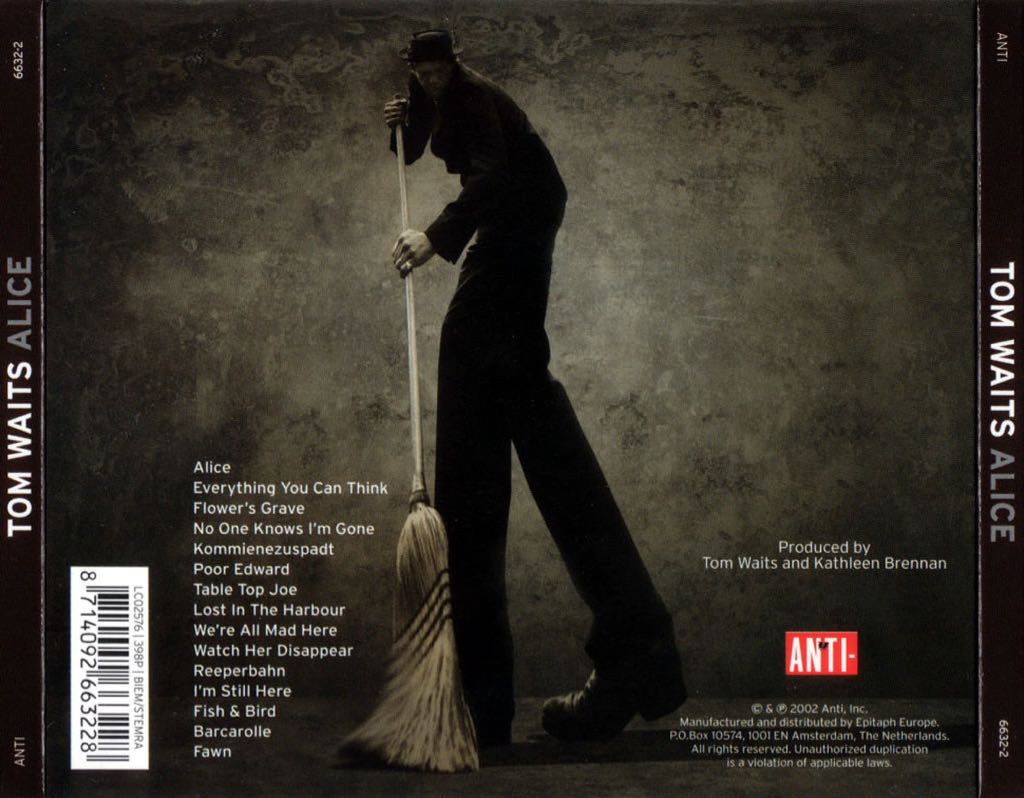 Alice - Tom Waits (CD - 48) music collectible [Barcode 045778663224] - Main Image 2