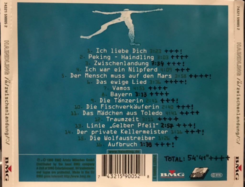 Zwischenlandung  - Haindling (CD - 55) music collectible [Barcode 743215900528] - Main Image 2