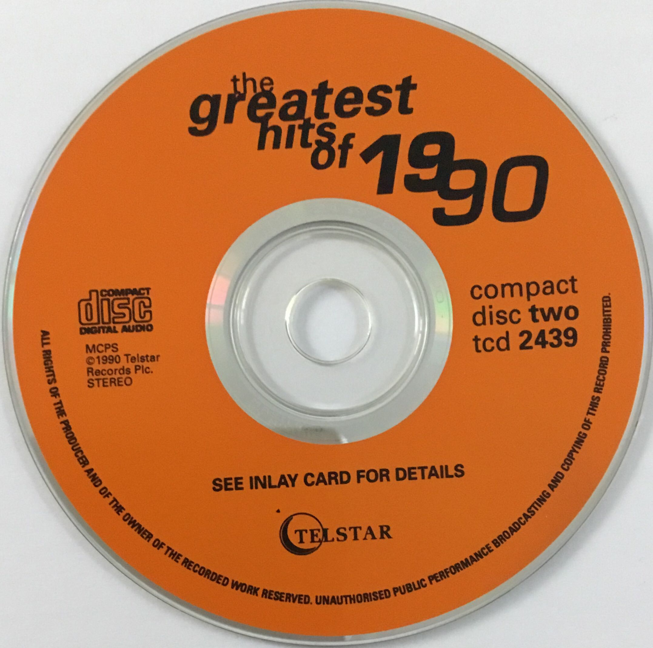 The Greatest Hits Of 1990 - Verzamel 90 (CD - 117) music collectible [Barcode 5014469624399] - Main Image 4