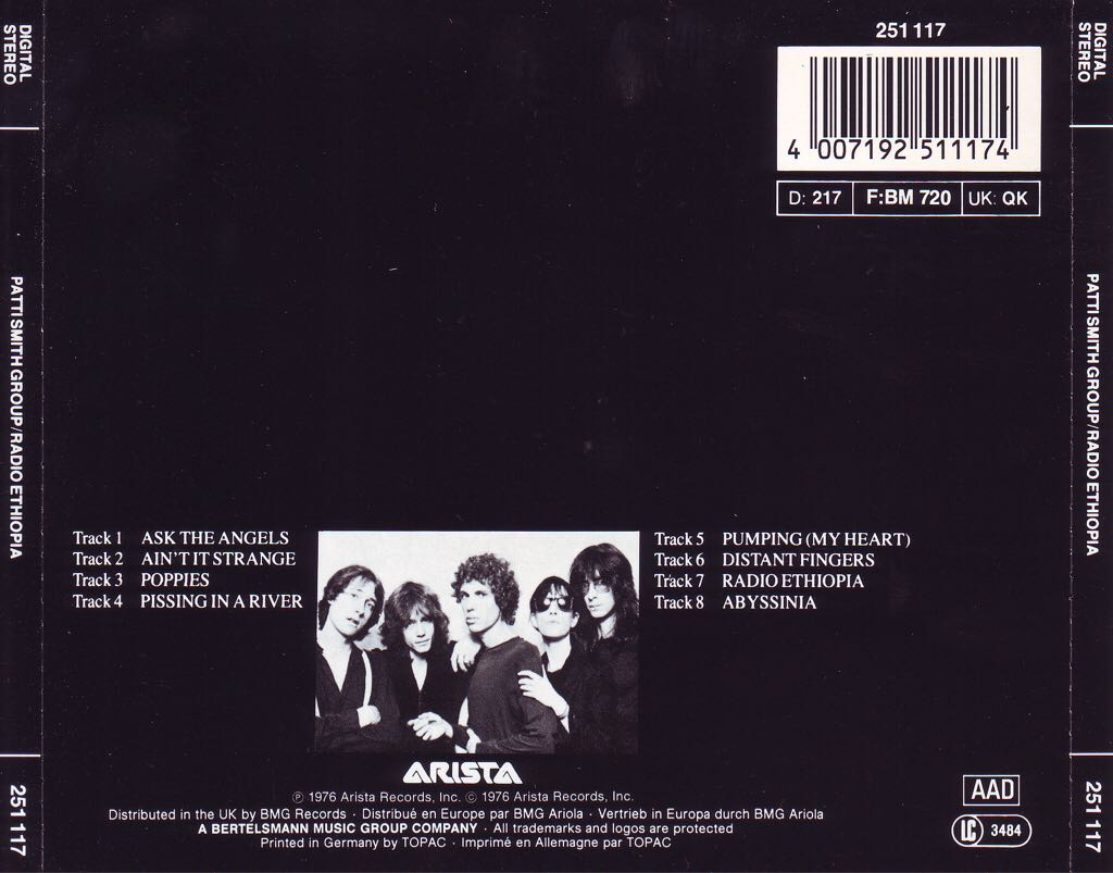 Radio Ethiopia - Smith, Patti Group (CD - 48) music collectible [Barcode 4007192511174] - Main Image 2