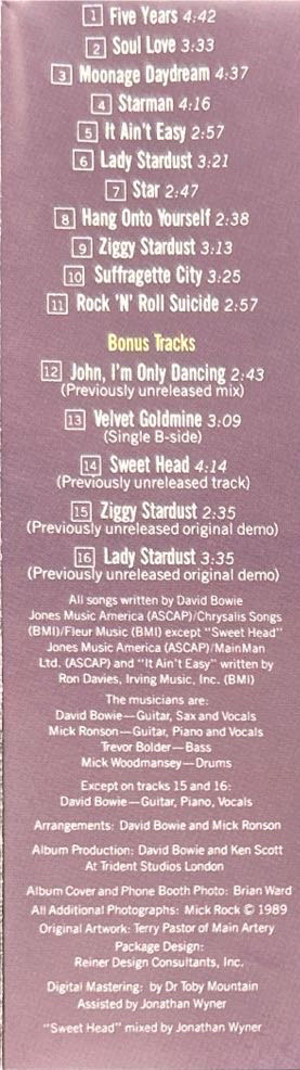 The Rise And Fall Of Ziggy Stardust And The Spiders From Mars - Bowie, David (12” - 57) music collectible - Main Image 3