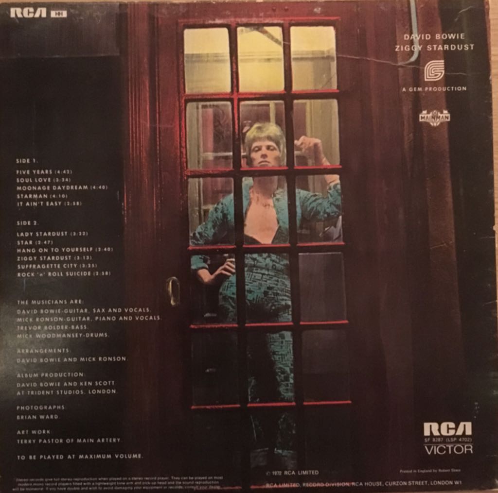The Rise And Fall Of Ziggy Stardust And The Spiders From Mars - Bowie- David (12”) music collectible - Main Image 2