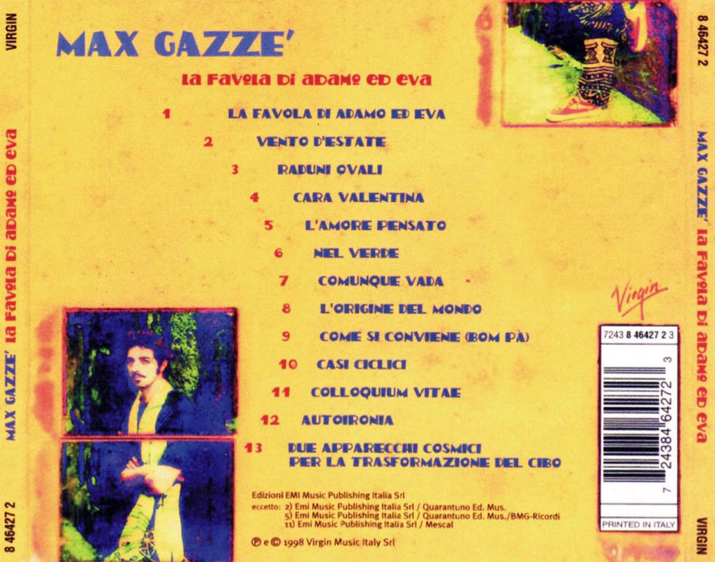 La Favola di Adamo ed Eva - Max Gazzè (CD) music collectible [Barcode 5099995653228] - Main Image 2