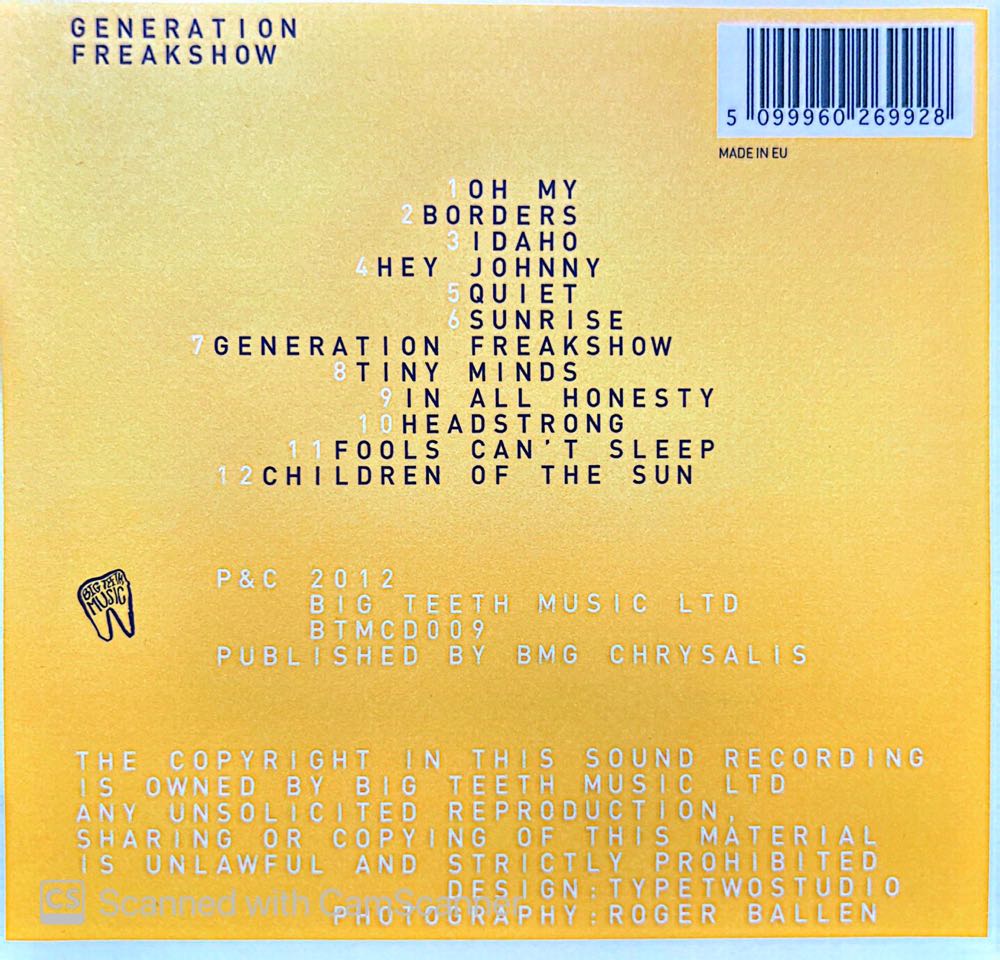 Generation Freakshow - Feeder (CD) music collectible [Barcode 5099960269928] - Main Image 2