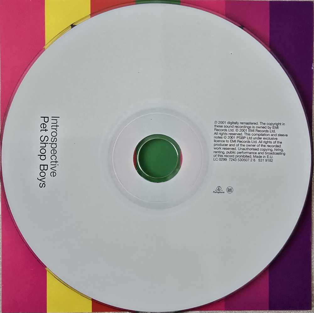 Pet Shop Boys (03b) - Introspective / Further Listening 1988-1989 - Pet Shop Boys (CD - 120) music collectible [Barcode 724353050726] - Main Image 3