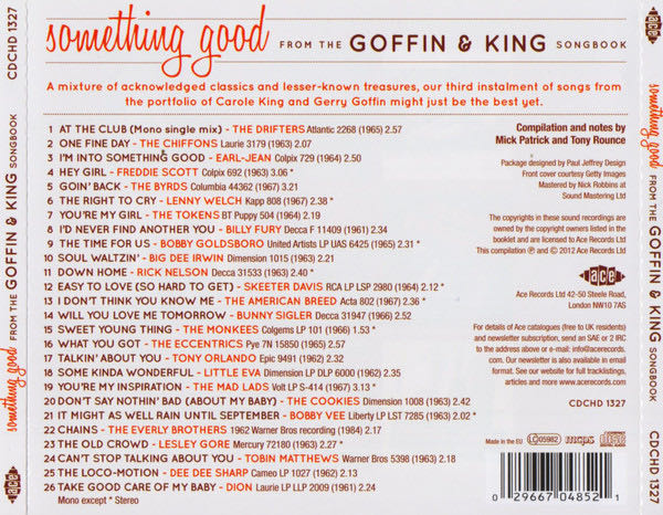Something Good: From the Goffin & King Songbook - Various Artists (CD - 67) music collectible [Barcode 029667048521] - Main Image 2