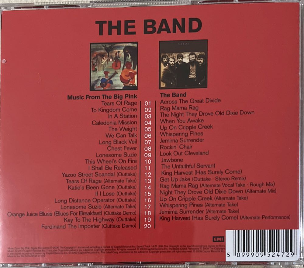 Music from Big Pink - Band, The (CD) music collectible [Barcode 5099909524729] - Main Image 2