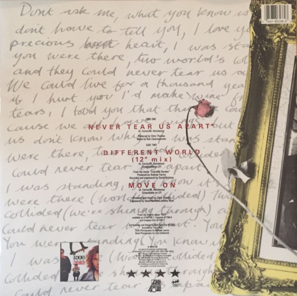 Never Tear Us Apart - INXS (12”) music collectible - Main Image 2