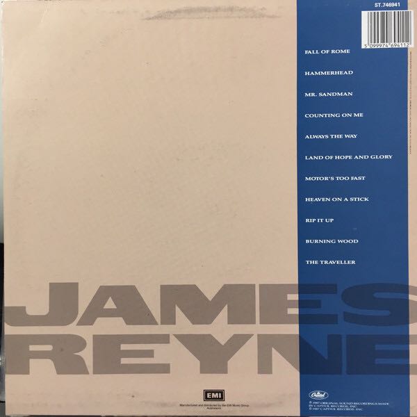 James Reyne - James Reyne (12”) music collectible [Barcode 077774898218] - Main Image 2