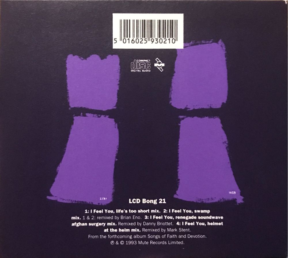 I Feel You EP Pt. 2 - Depeche Mode (CD) music collectible [Barcode 5016025930210] - Main Image 2