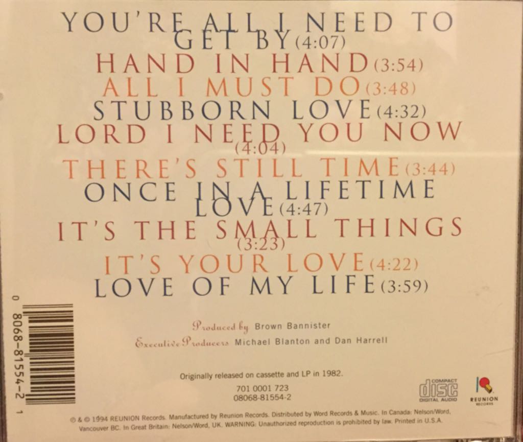 Stubborn Love - Kathy Troccoli (CD - 41) music collectible [Barcode 080688155421] - Main Image 2