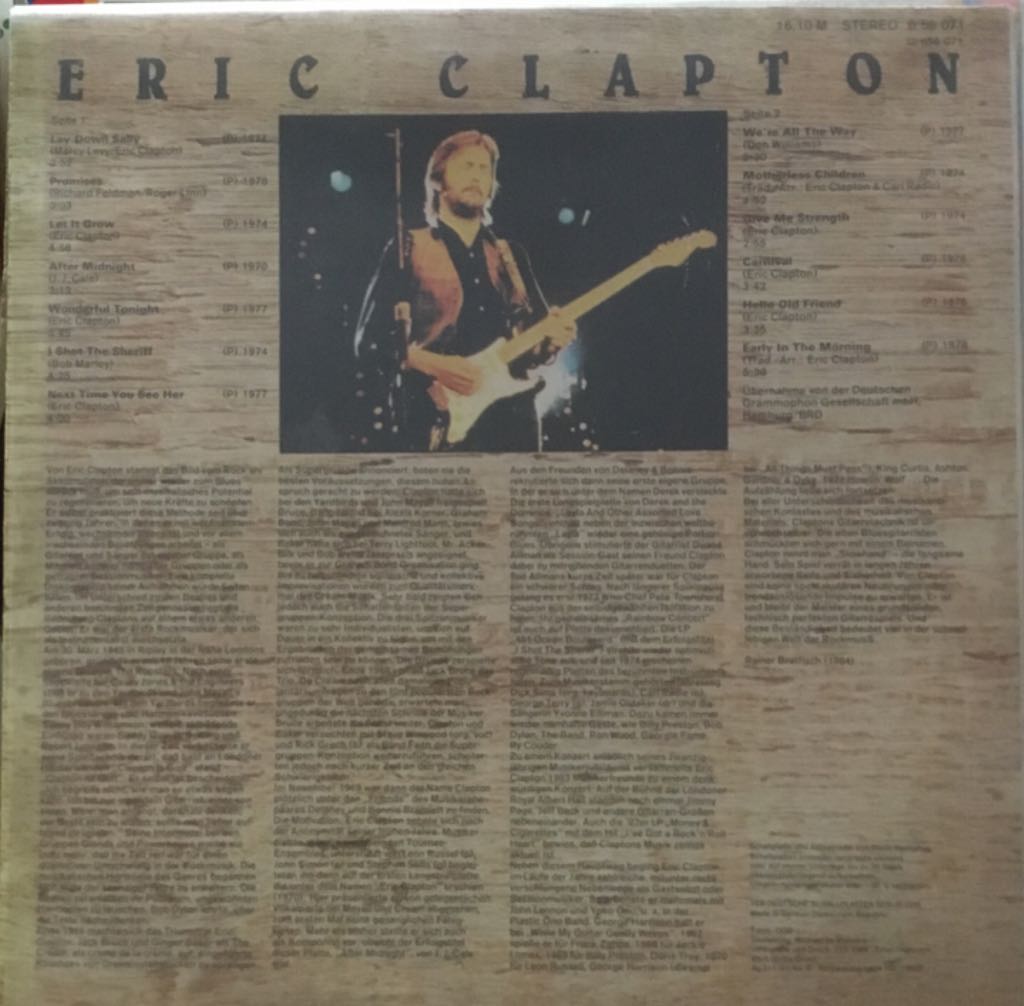 Eric Clapton - Discography - Eric Clapton (12”) music collectible - Main Image 2