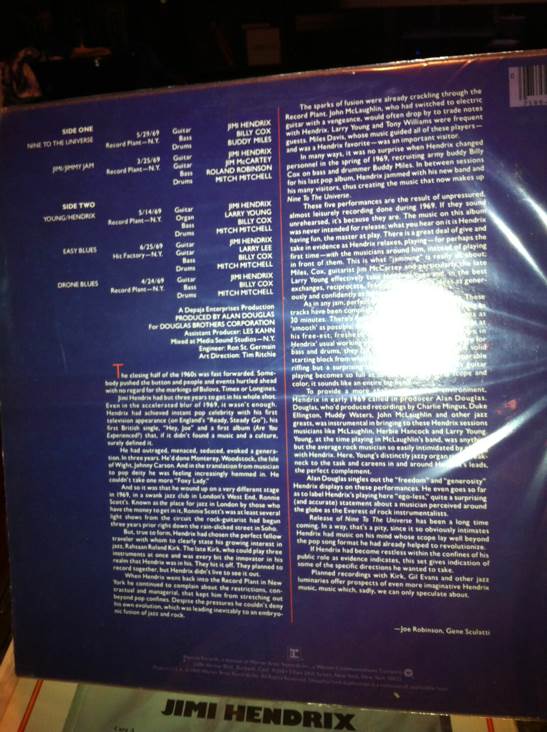 Nine To Universe Lp  - Jimi Hendrix (12”) music collectible - Main Image 2