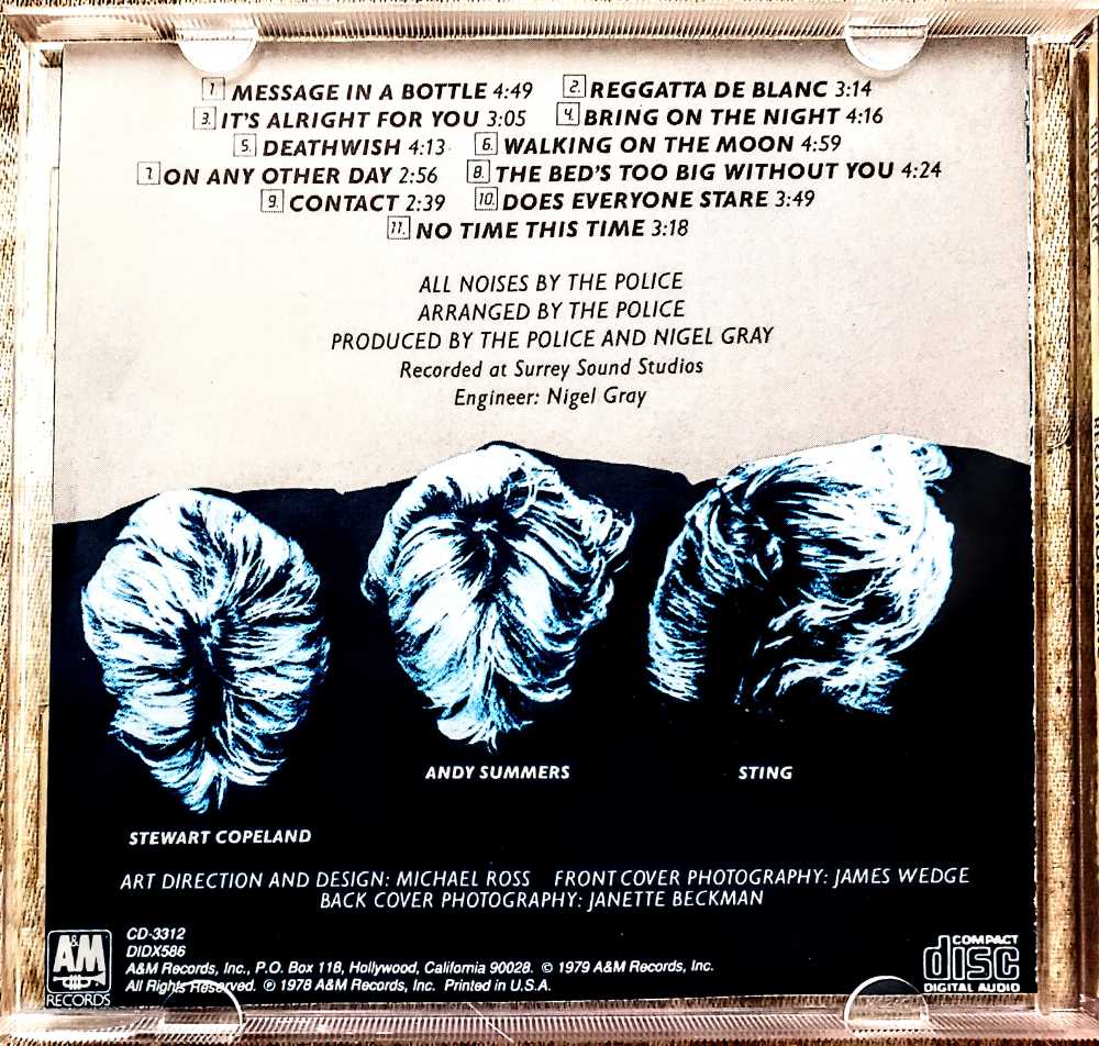 Reggatta De Blanc - Police, The (CD - 42) music collectible [Barcode 075021331228] - Main Image 3