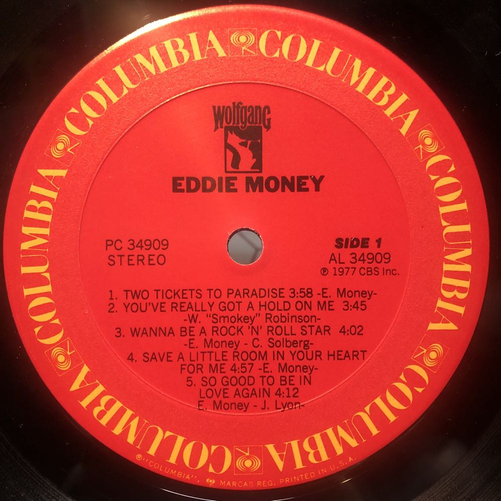 1977 Eddie Money - Money, Eddy (12”) music collectible [Barcode 074643490917] - Main Image 3