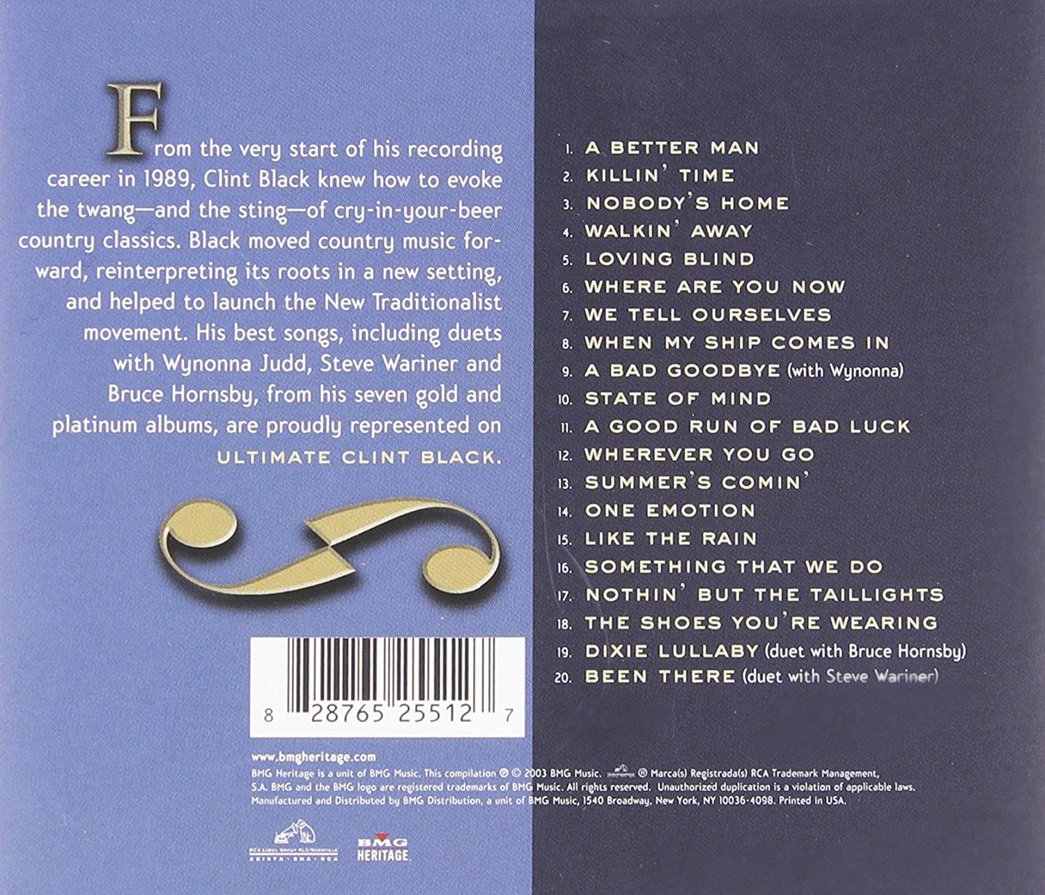 Ultimate Clint Black - Black, Clint (CD - 74) music collectible [Barcode 828765255127] - Main Image 2