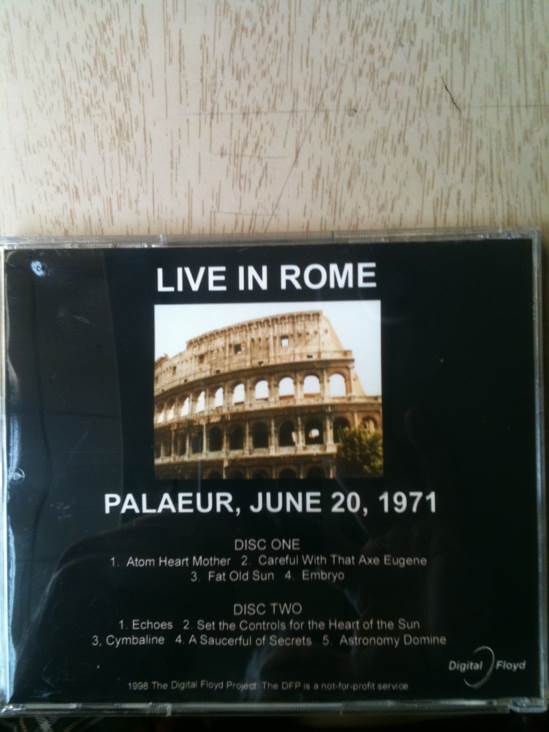 Live In Rome - Pink Floyd (RoIO) (CD-R) music collectible - Main Image 2