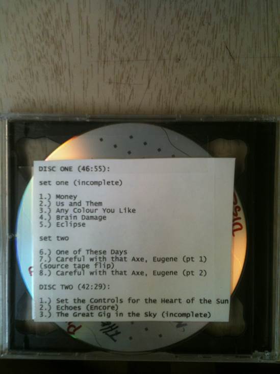 The Darkside Of Dallas - Pink Floyd (CD) music collectible - Main Image 2