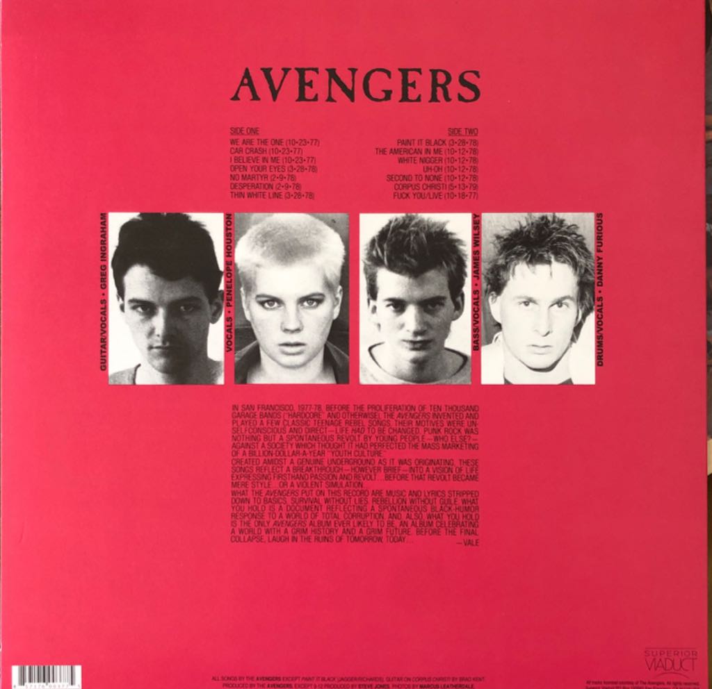 Avengers - Avengers (12”) music collectible [Barcode 857176003775] - Main Image 2