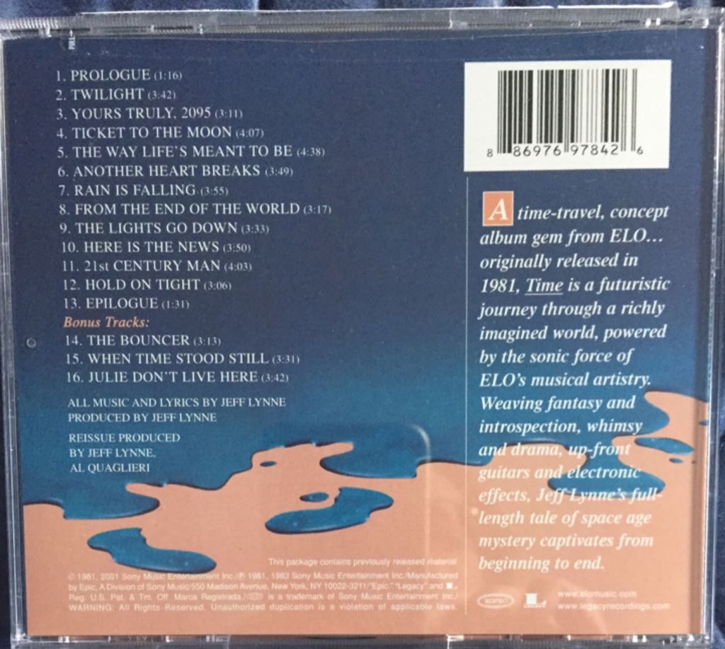 Time - Electric Light Orchetra (CD - 44) music collectible [Barcode 886976978426] - Main Image 2