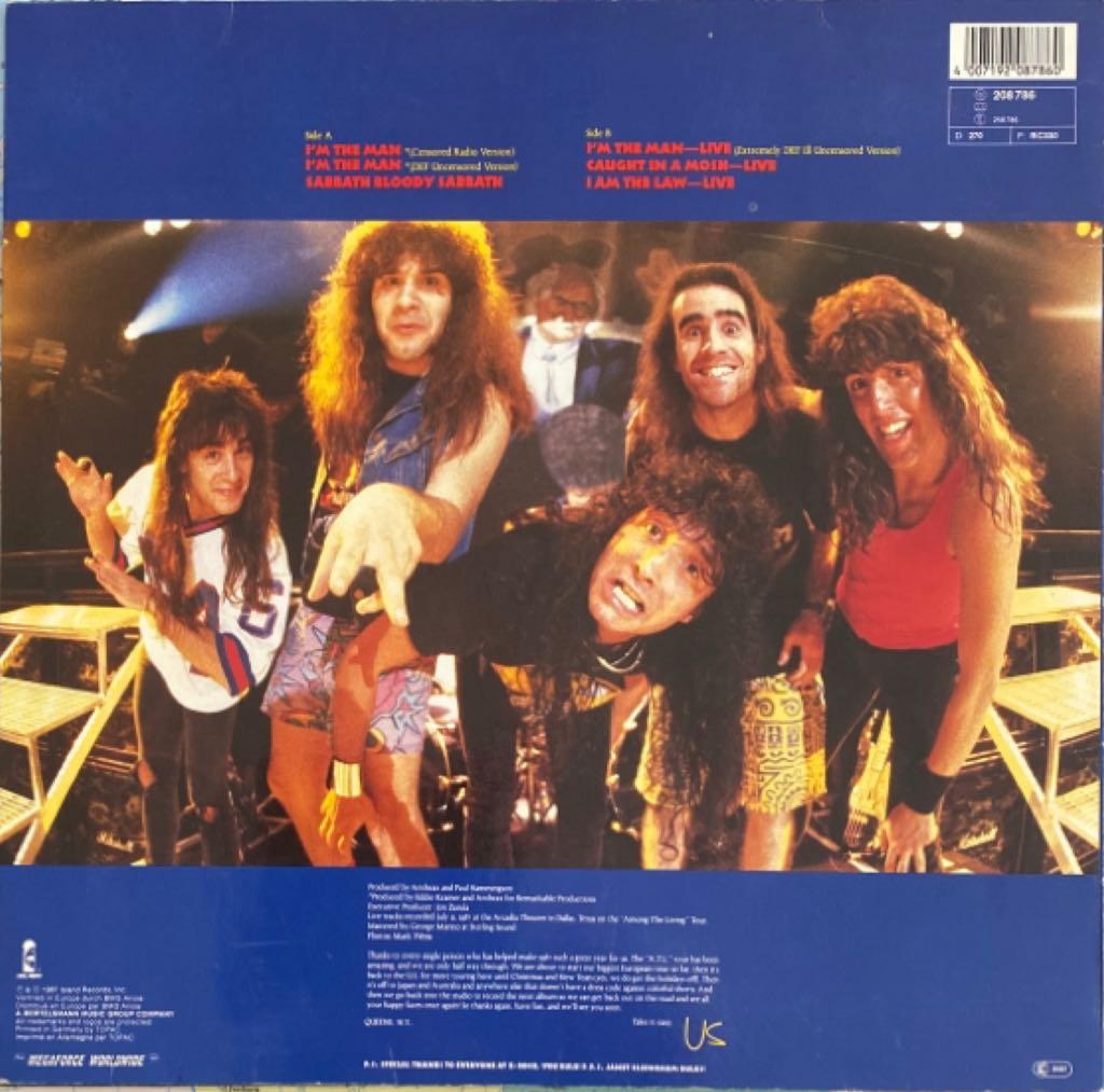 Anthrax - I’m The Man - Anthrax (12” - 28) music collectible [Barcode 4007192087860] - Main Image 2