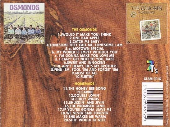 Osmonds / Homemade - Osmonds (CD - 59) music collectible [Barcode 5013929045729] - Main Image 2